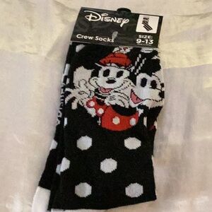 NWT Disney Minnie & Mickey Fun Unisex Socks Closet Must Have